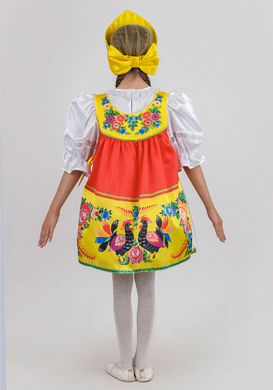 Костюм с кокошником для девочки "Городецкая роспись"